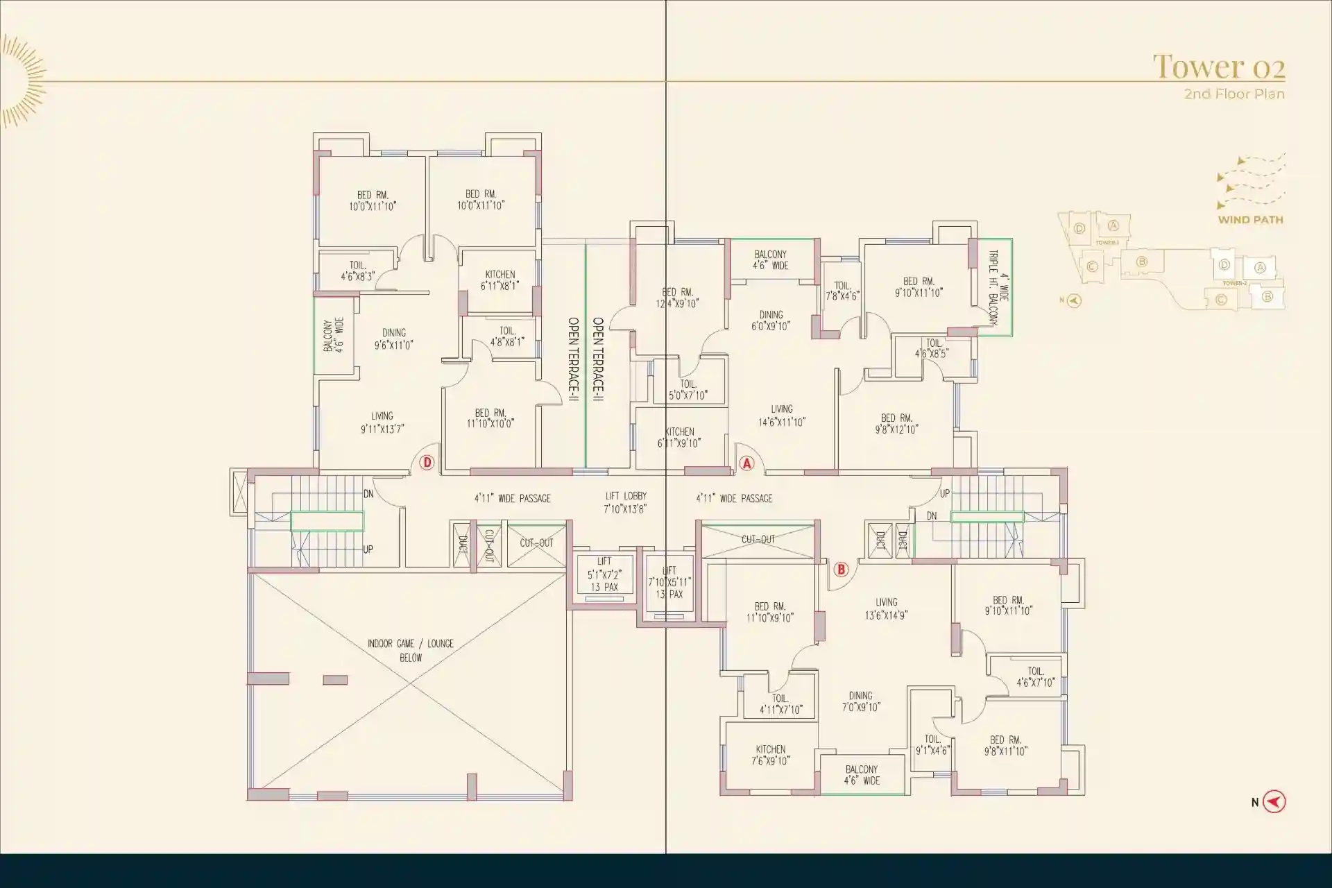 3 BHK Floor Plan